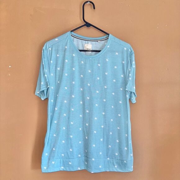 Isle of Tees Men's Blue White Palm Tree Graphic Tee T-Shirt - Size Large - Picture 3 of 7